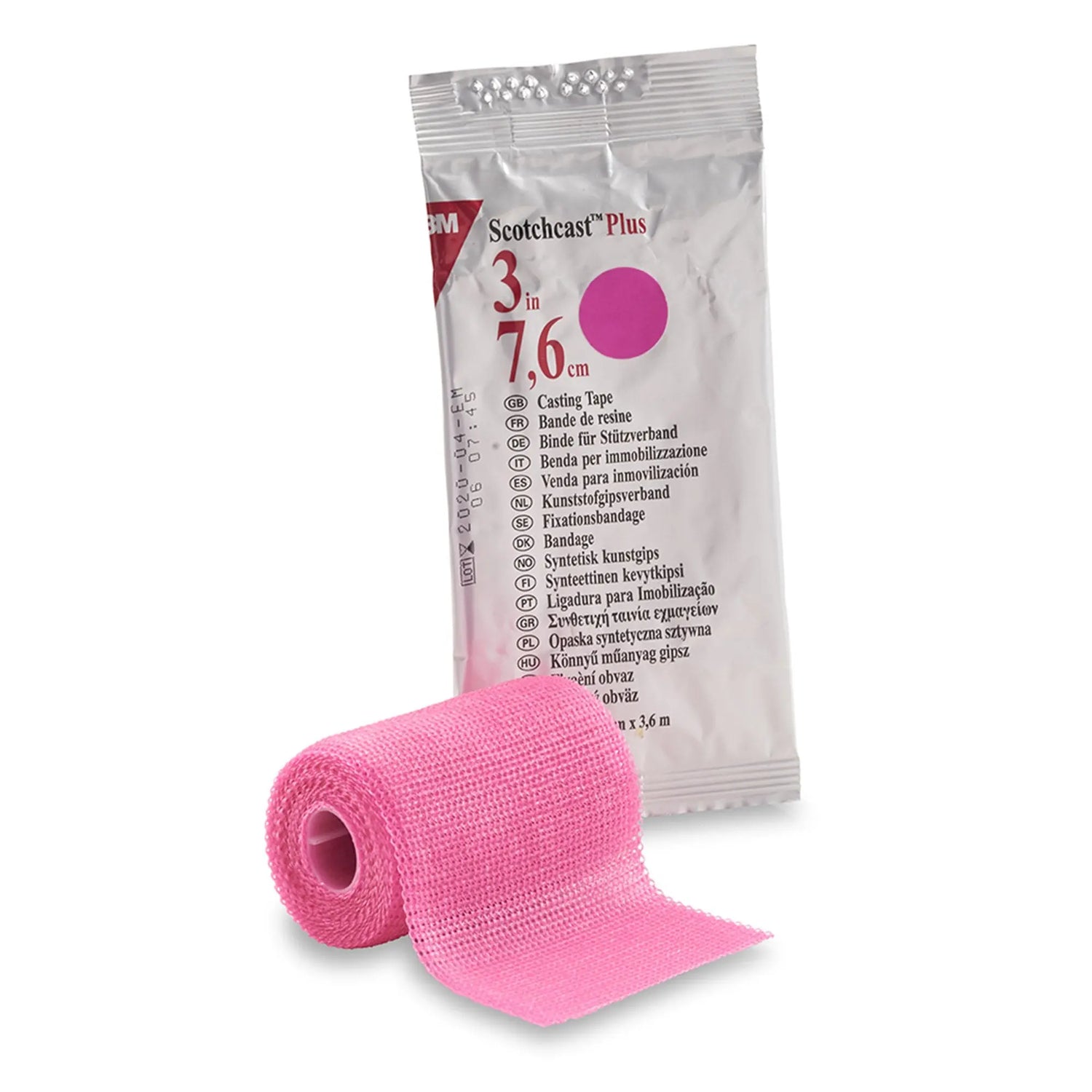 3M™ Scotchcast™ Plus Cast Tape, Bright Pink, 3 Inch x 4 Yard 3M™ Scotchcast™ Plus