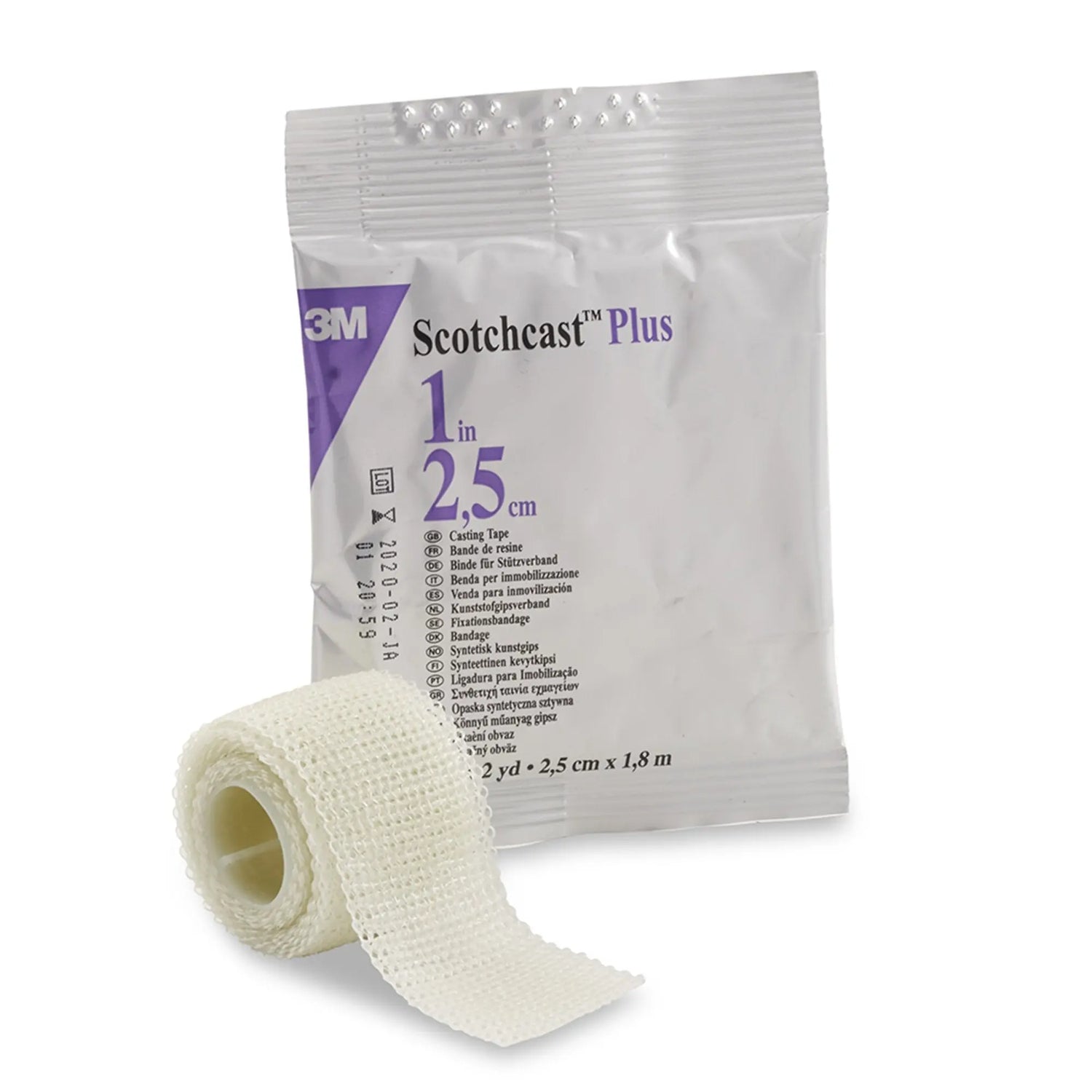 3M™ Scotchcast™ Plus Cast Tape, White, 1 Inch x 2 Yard 3M™ Scotchcast™ Plus