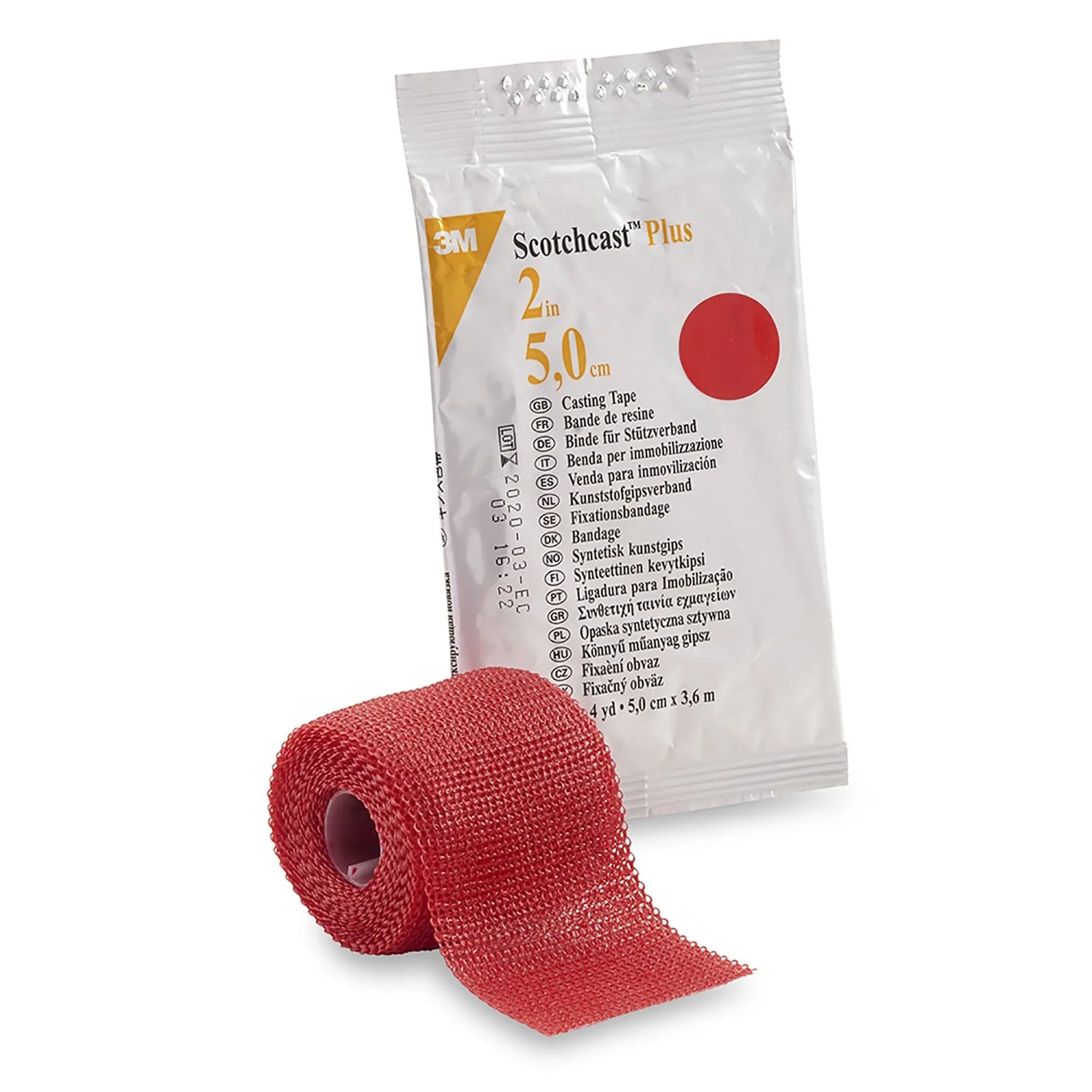 3M™ Scotchcast™ Plus Red Cast Tape, 2 Inch x 4 Yard 3M™ Scotchcast™ Plus