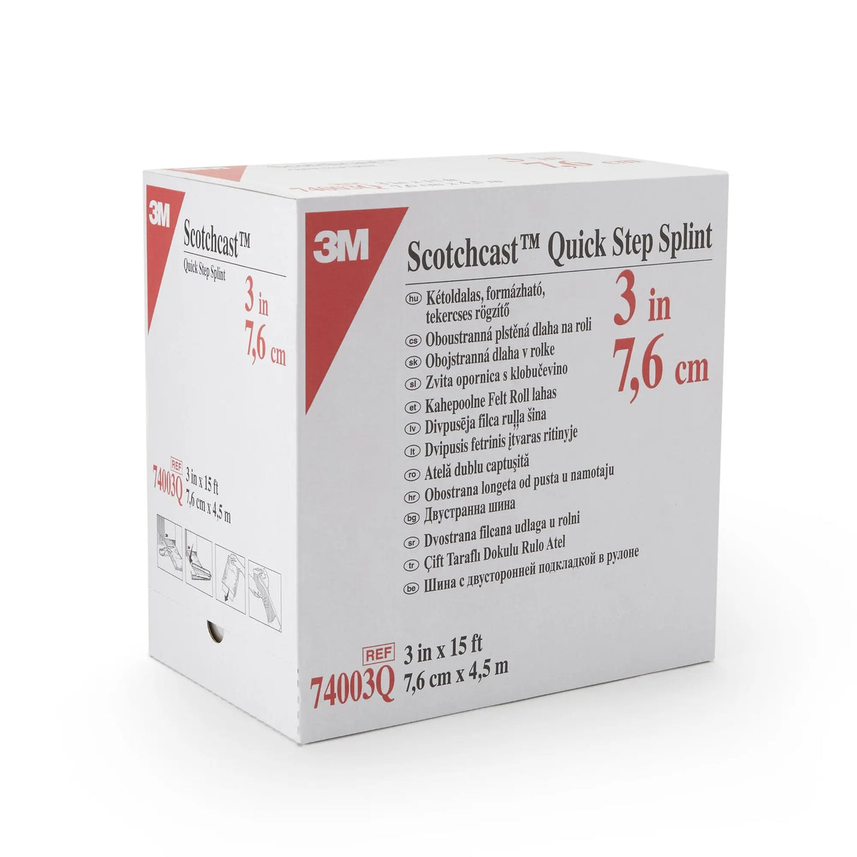 3M™ Scotchcast™ Splint, Fiberglass, White 3M™ Scotchcast™ Quick Step Double Sided Felt