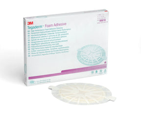 3M™ Tegaderm™ High Performance Adhesive with Border Foam Dressing, 7½ x 8¾ Inch Oval 3M™ Tegaderm™ High Performance