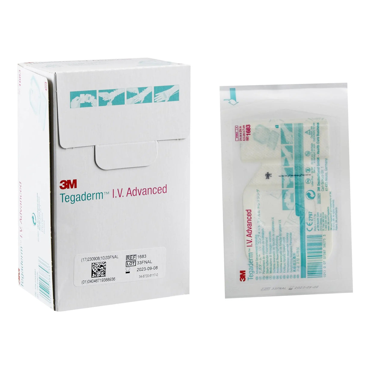 3M™ Tegaderm™ IV Advanced Securement Dressing, 2¾ x 2½ Inch 3M™ Tegaderm™