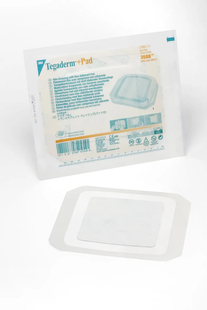 3M™ Tegaderm™ +Pad Film Dressing with Non-Adherent Pad, 6 x 6 Inch 3M™ Tegaderm™ +Pad