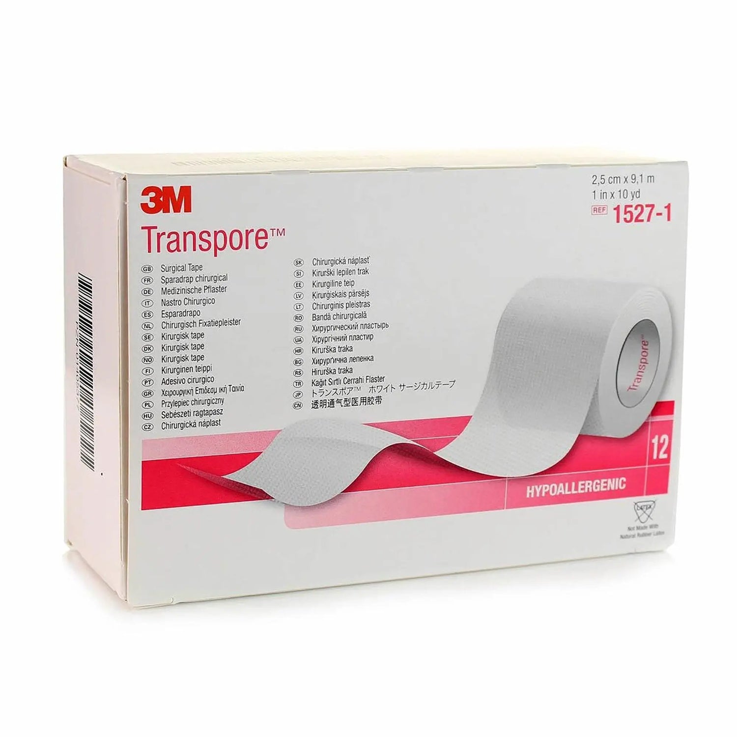 3M™ Transpore™ Plastic Medical Tape, 1 Inch x 10 Yard, Transparent 3M™ Transpore™