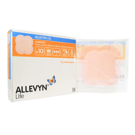 Allevyn Life Silicone Adhesive with Border Silicone Foam Dressing, 8-1/4 x 8-1/4 Inch Allevyn Life