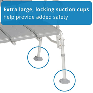 McKesson Knocked Down Bariatric Bath Transfer Bench, 18-1/4 to 23-1/4 Inch McKesson