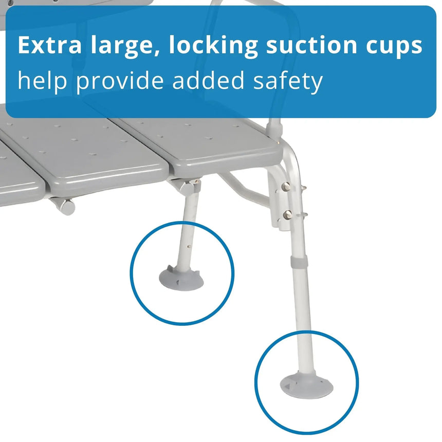 McKesson Knocked Down Bariatric Bath Transfer Bench, 18-1/4 to 23-1/4 Inch McKesson