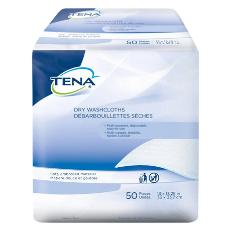 Tena® Dry Washcloths, Disposable, White, 13 x 13-1/4 Inch TENA ProSkin™ Dry