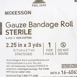 McKesson Sterile Fluff Bandage Roll, 2-1/4 Inch x 3 Yard McKesson