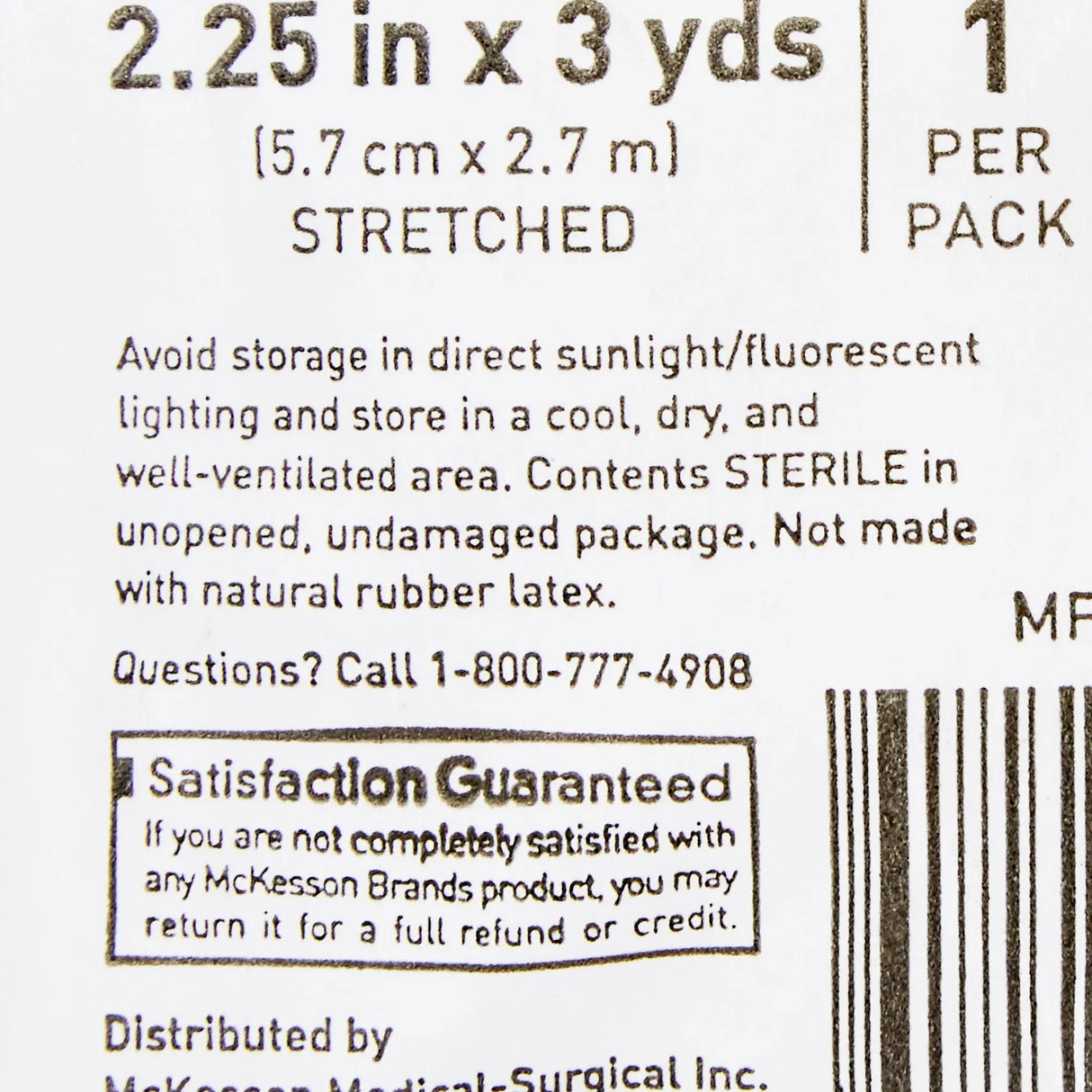 McKesson Sterile Fluff Bandage Roll, 2-1/4 Inch x 3 Yard McKesson