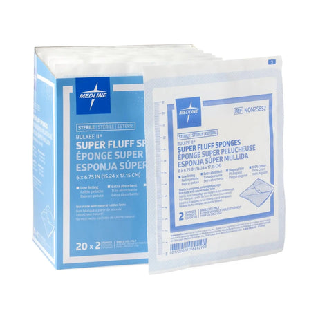 Bulkee® Sterile Fluff Dressing, 6 x 6-3/4 Inch, 6-Ply Bulkee II®