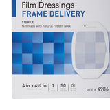 McKesson Octagonal Sterile Dressing with Frame-Style Delivery, 4 x 4-3/4 Inch, Transparent McKesson