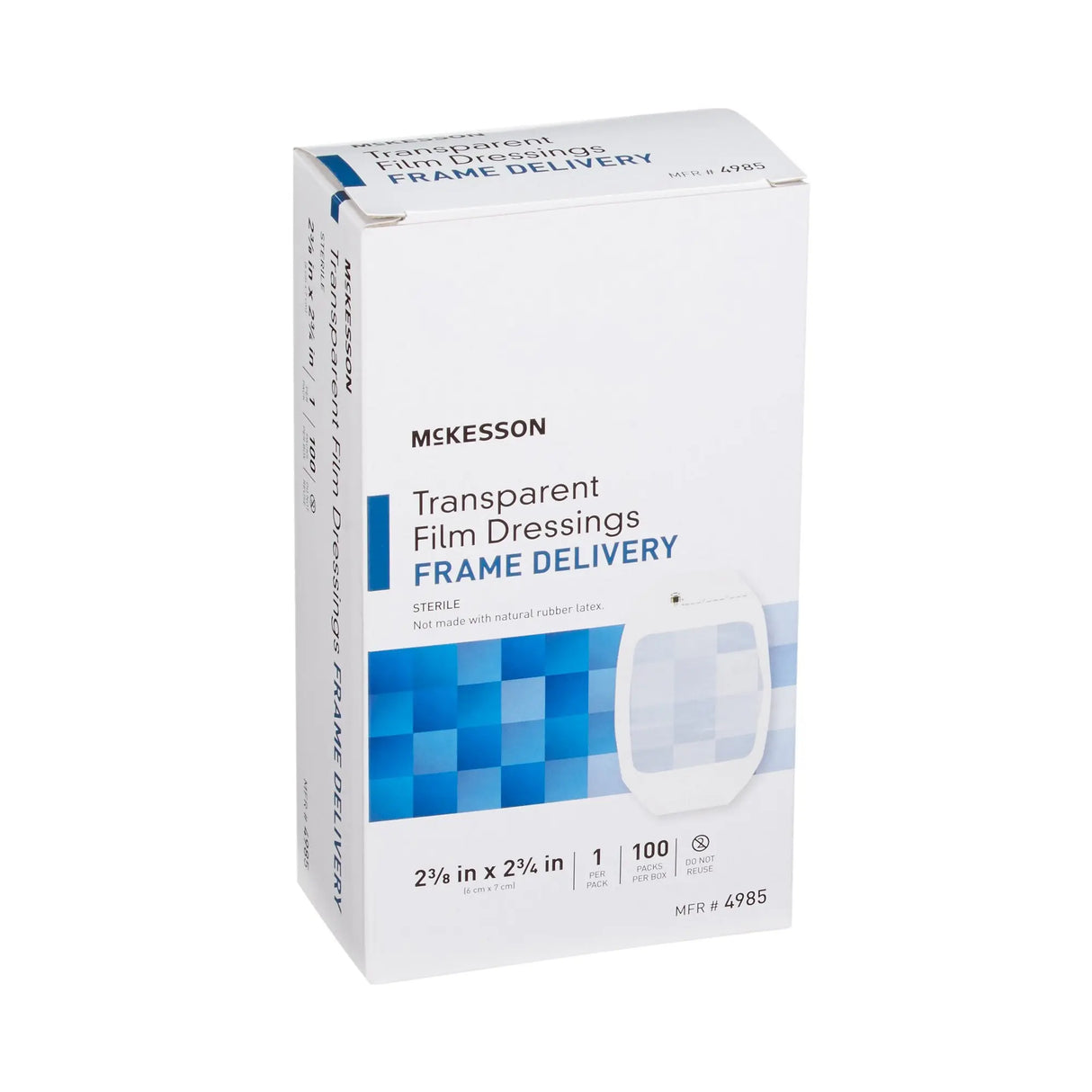 McKesson Octagonal Sterile Dressing with Frame-Style Delivery, 2-3/8 x 2-3/4 Inch, Transparent McKesson