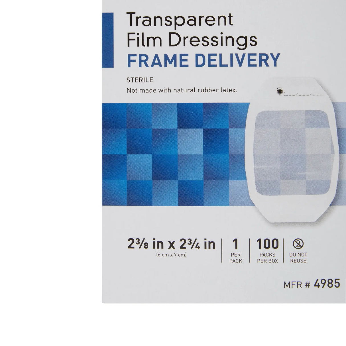 McKesson Octagonal Sterile Dressing with Frame-Style Delivery, 2-3/8 x 2-3/4 Inch, Transparent McKesson