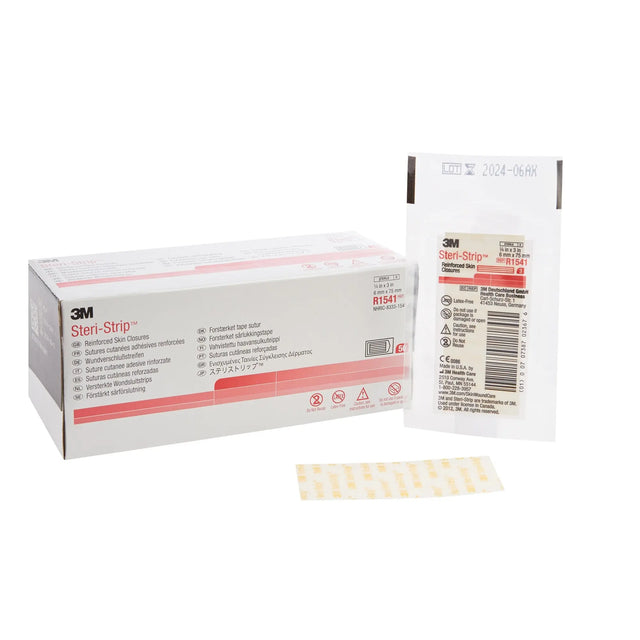 3M Steri-Strip Skin Closure Strips, Non-Woven, 1/4 inch X 3 Inch, Reinforced Strip, White Steri-Strip™