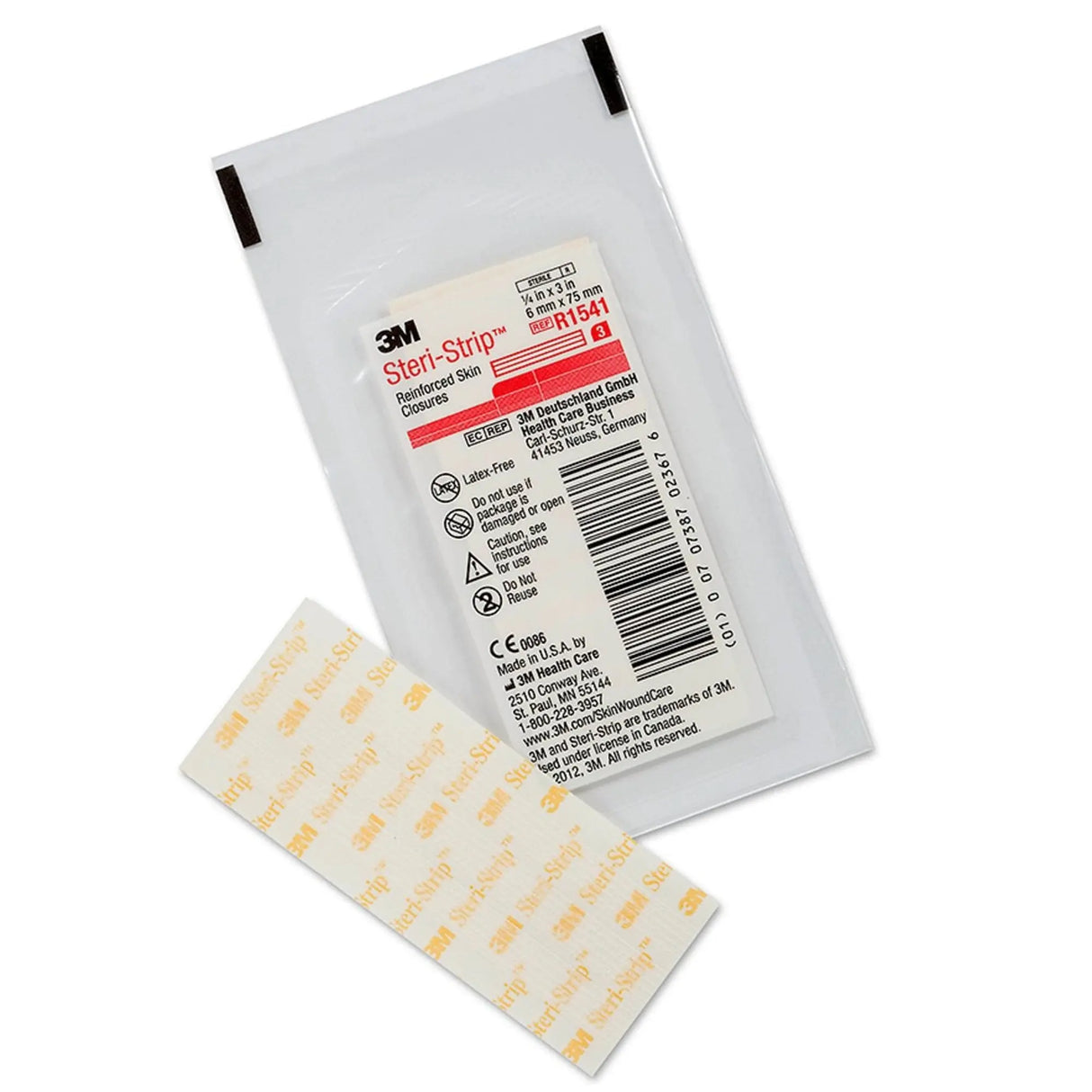 3M Steri-Strip Skin Closure Strips, Non-Woven, 1/4 inch X 3 Inch, Reinforced Strip, White Steri-Strip™