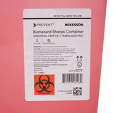 McKesson Prevent® Sharps Container, 2 Gallon, 9-1/4 x 10 x 6 Inch McKesson Prevent®