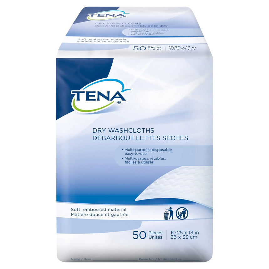 Tena® Dry Washcloths, 10-1/4 x 13 Inch TENA ProSkin™ Dry