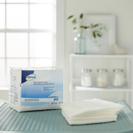 Tena® Dry Washcloths, 10-1/4 x 13 Inch TENA ProSkin™ Dry