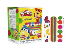 American® White Cross Kid Design (Play Doh) Adhesive Strip, 3/4 x 3 Inch American® White Cross