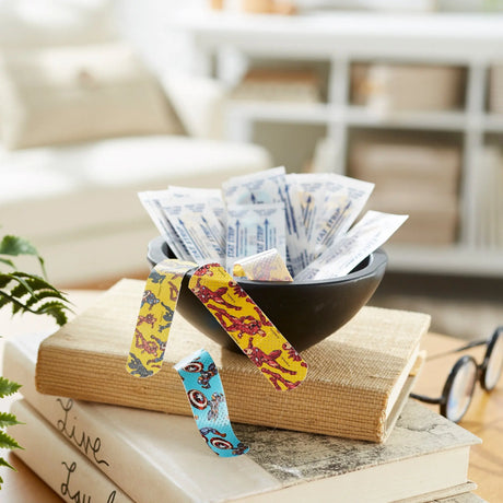 American® White Cross Stat Strip® Kid Design (Black Panther / Captain America / Iron Man) Adhesive Strip, 3/4 x 3 Inch - getMovility