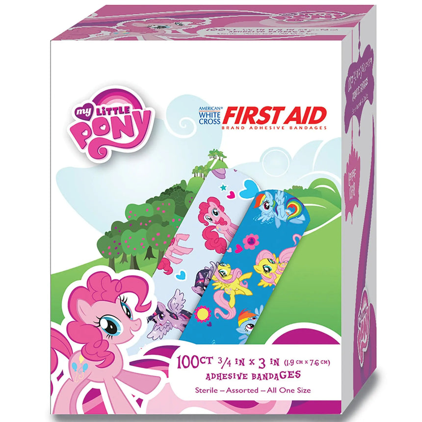 American® White Cross Stat Strip® Kid Design (My Little Pony) Adhesive Strip, 3/4 x 3 Inch - getMovility