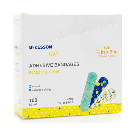 McKesson Kids™ Kid Design (Assorted Prints) Adhesive Strip, 3/4 x 3 Inch - getMovility
