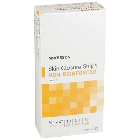 McKesson Non-Reinforced Skin Closure Strip, 1/4 x 4 in. McKesson