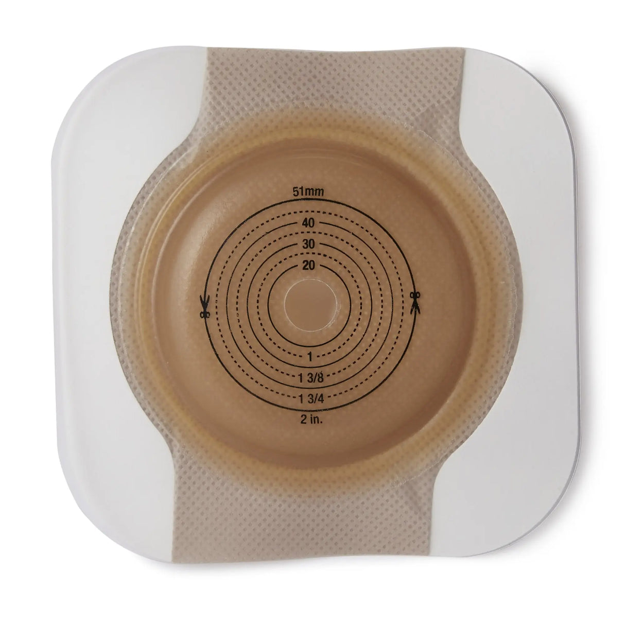 Hollister CeraPlus Skin Barrier, Soft Convex, Extended Wear Tape Borders, 2-3/4" Flange, Beige New Image™ CeraPlus™