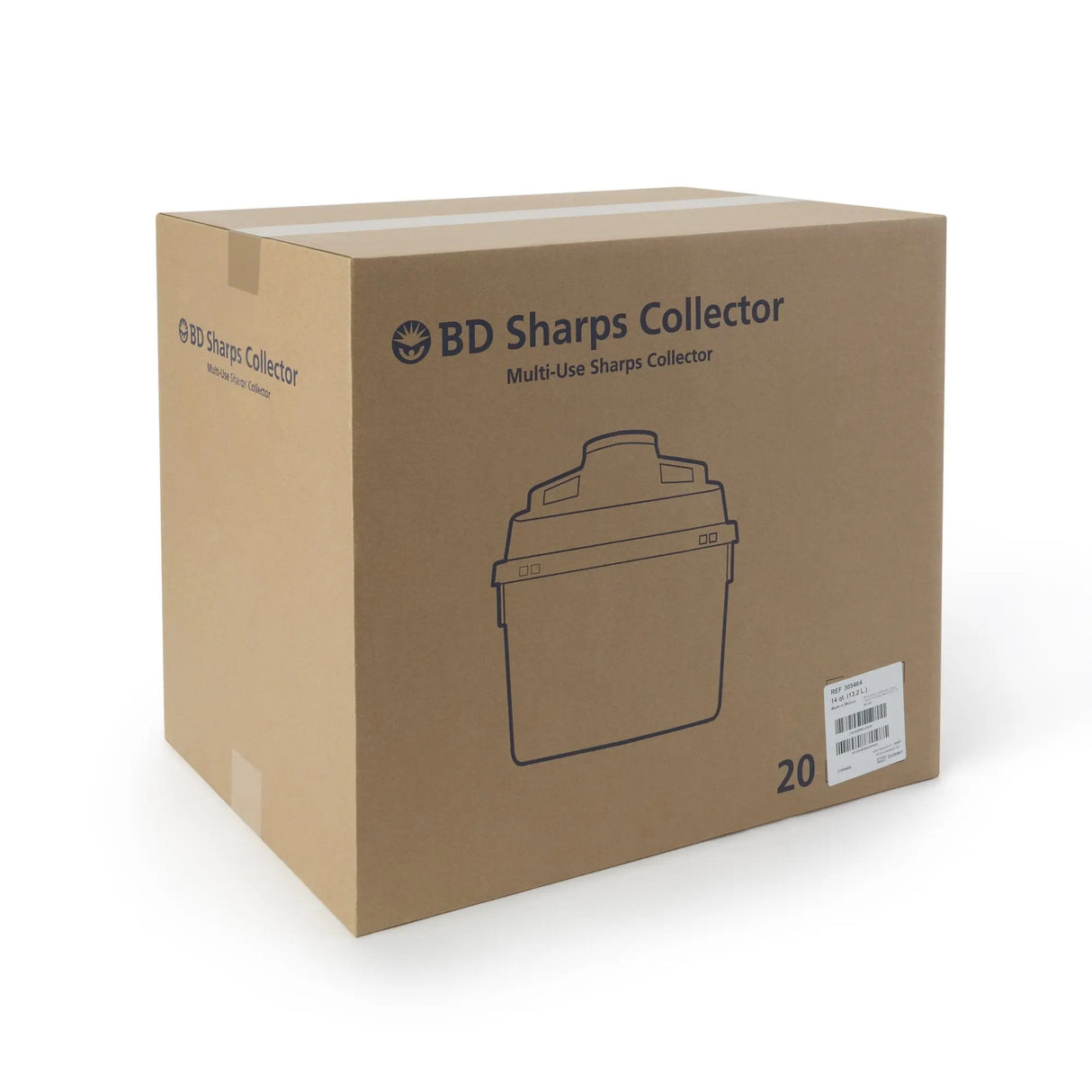 BD Multi-purpose Sharps Container, 11-1/2 x 12-4/5 x 8-4/5 Inch, 3.5 Gallon BD™