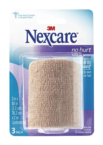 3M™ Nexcare™ No Hurt Hypoallergenic Material Medical Tape, 3 Inch x 2-1/5 Yard, Tan Nexcare™ No Hurt