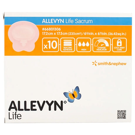 Allevyn Life Silicone Adhesive with Border Silicone Foam Dressing, 6-3/4 x 6-7/8 Inch Allevyn Life