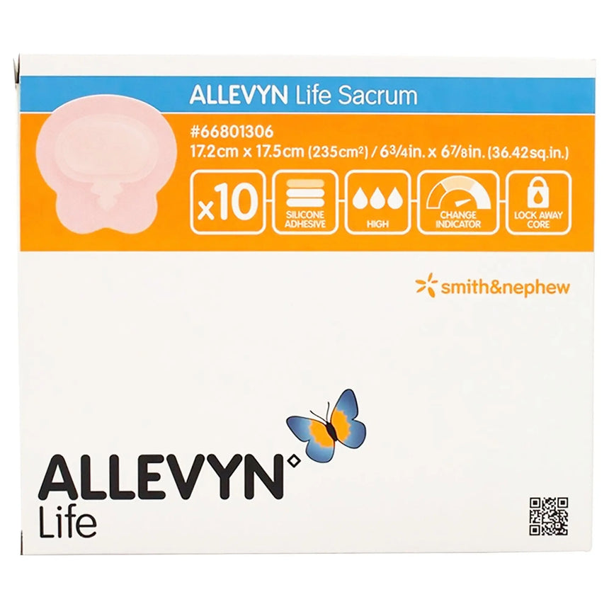 Allevyn Life Silicone Adhesive with Border Silicone Foam Dressing, 6-3/4 x 6-7/8 Inch Allevyn Life