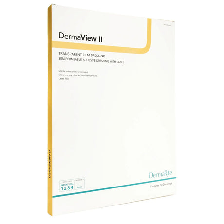 DermaView II™ Transparent Film Dressing with Border, 6½ x 8-3/8 Inch DermaView II™