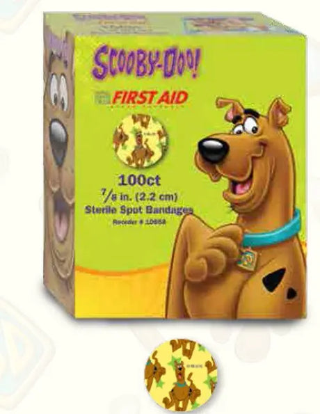 American® White Cross Stat Strip® Scooby-Doo Adhesive Spot Bandage, 7/8-Inch Diameter American® White Cross