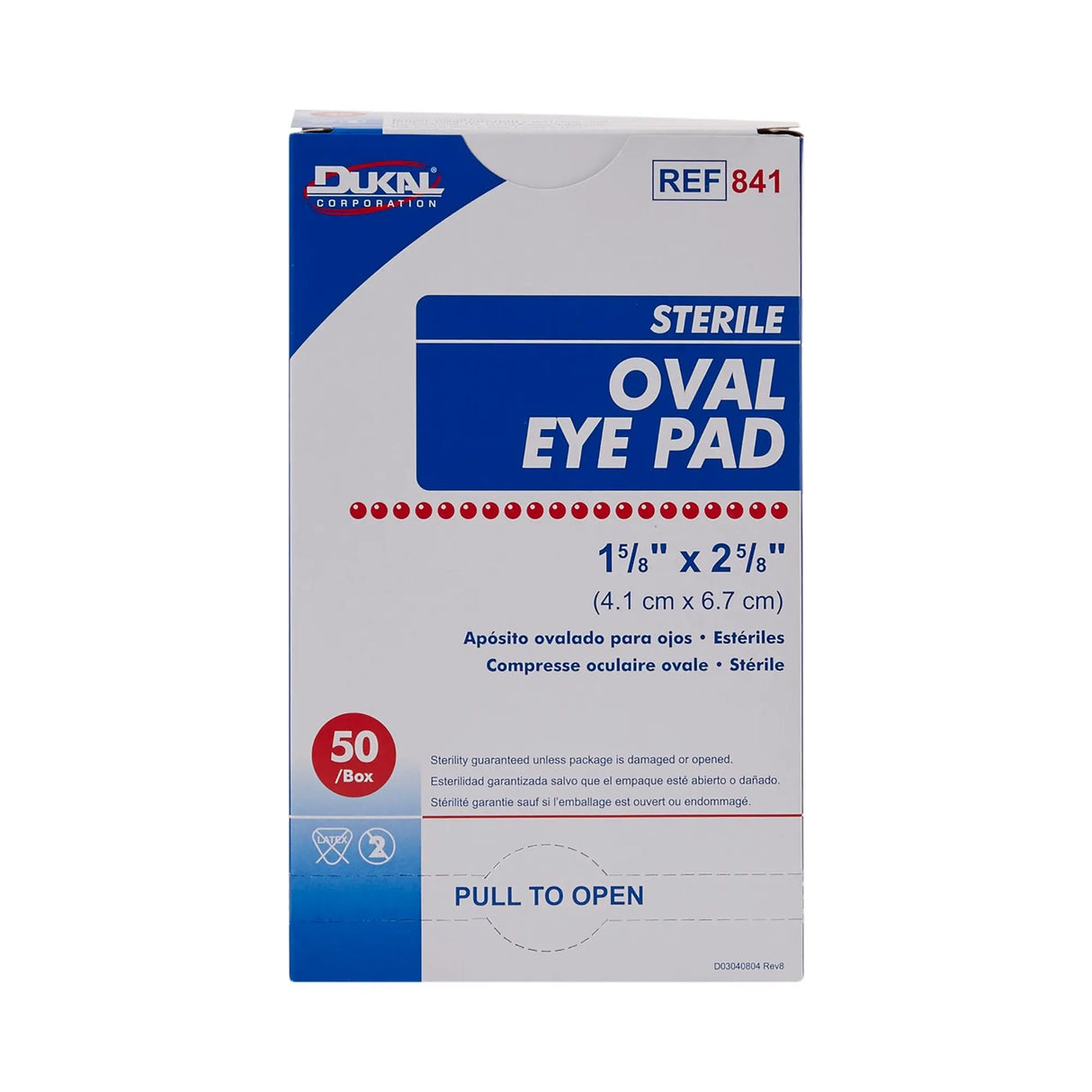 Dukal™ Small Eye Pad, 1-5/8 x 2-5/8 Inch Oval Dukal™