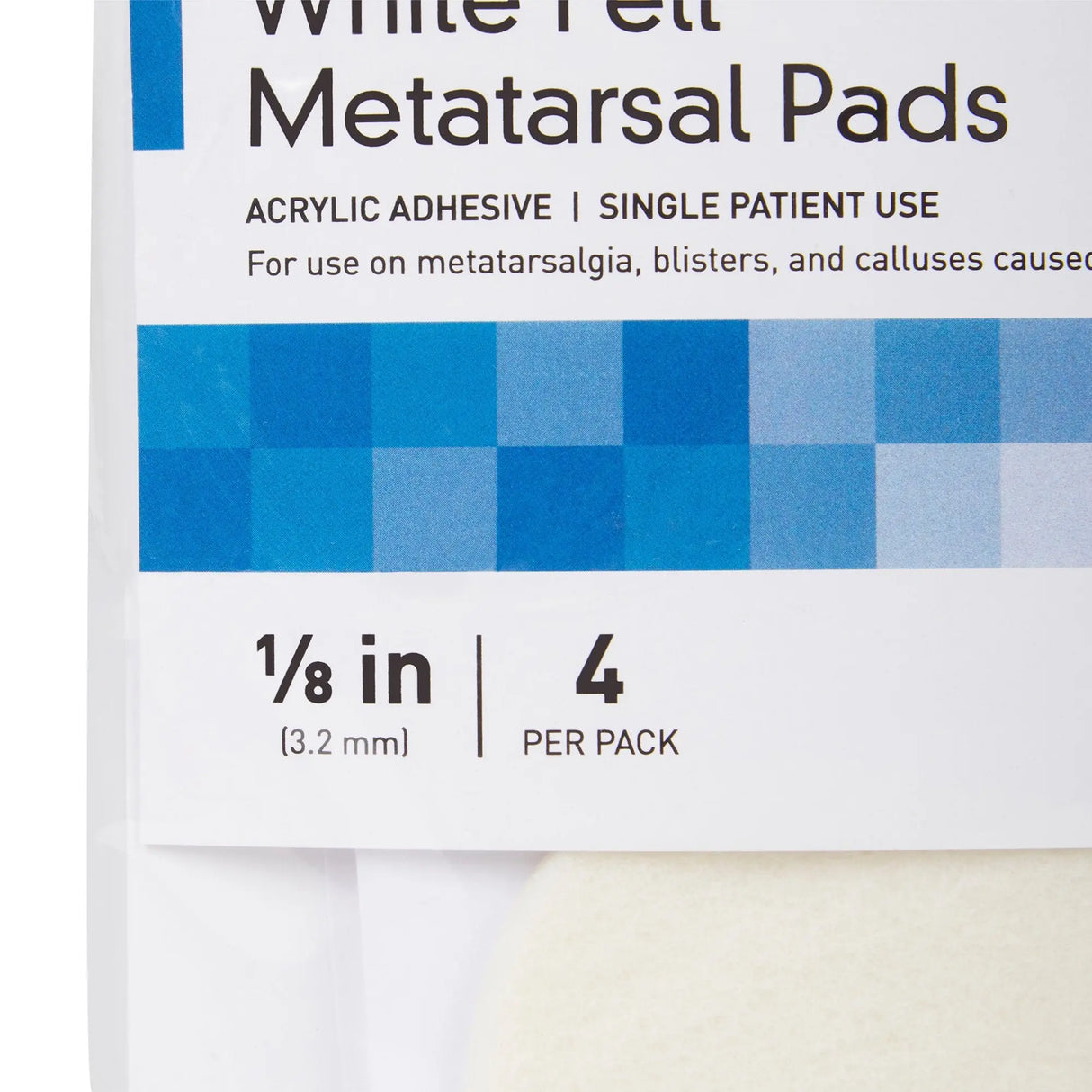 McKesson Pedi-Pads Metatarsal Cushion, 1/8-Inch Thick McKesson Pedi-Pads