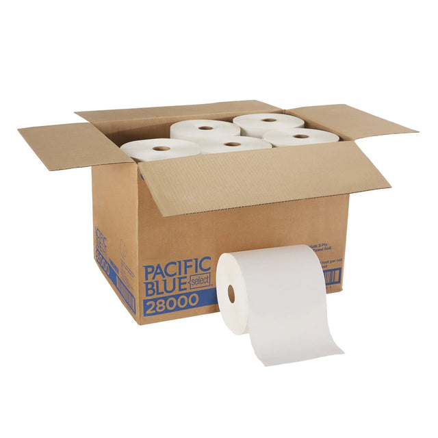 Pacific Blue Select™ Paper Towel, 7-7/8 Inch x 350 Foot, 12 Rolls Per Case Pacific Blue Select™