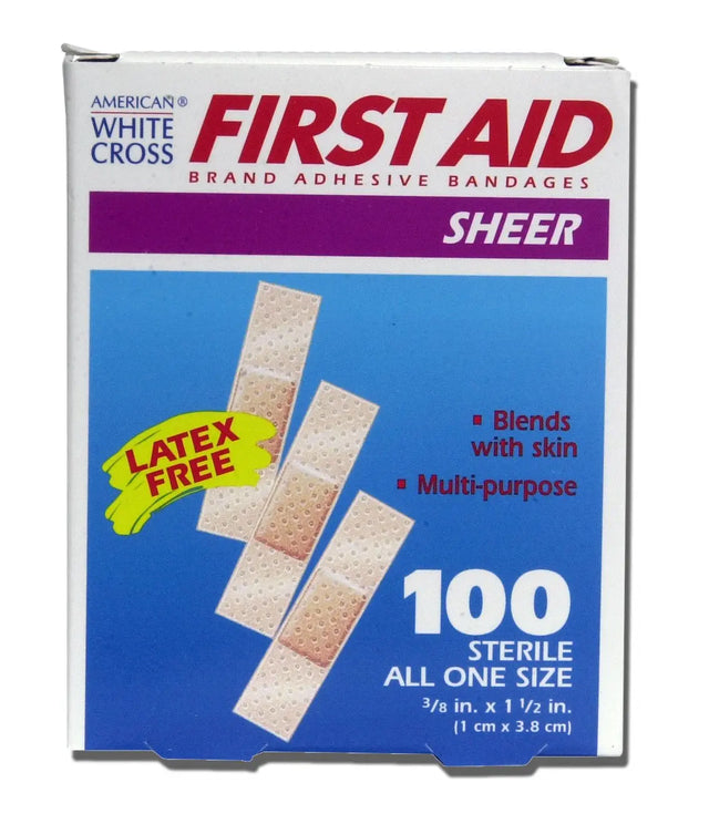 American® White Cross First Aid® Adhesive Strip, 3/8 x 1½ Inch American® White Cross