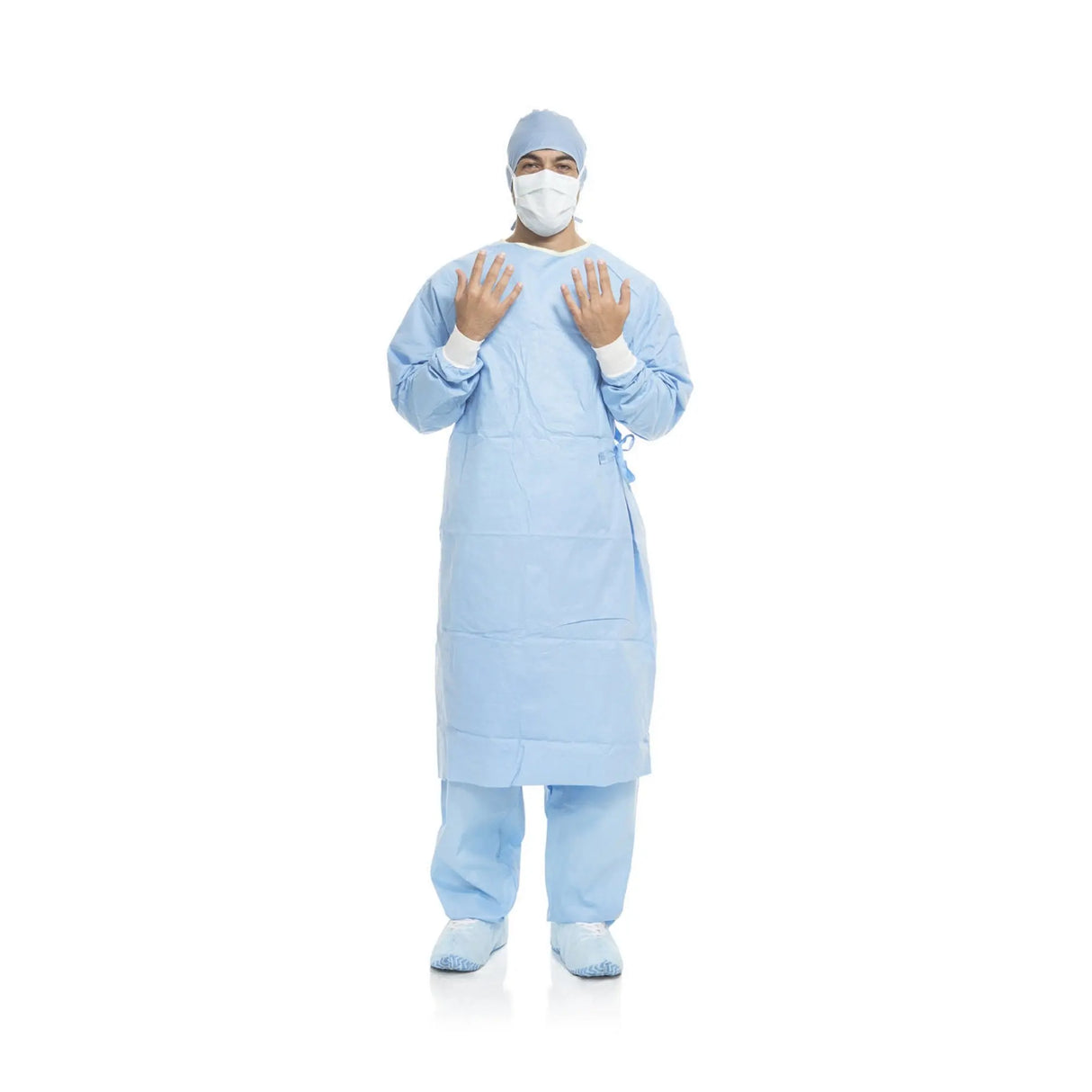 AERO BLUE Surgical Gown with Towel, Small Aero Blue