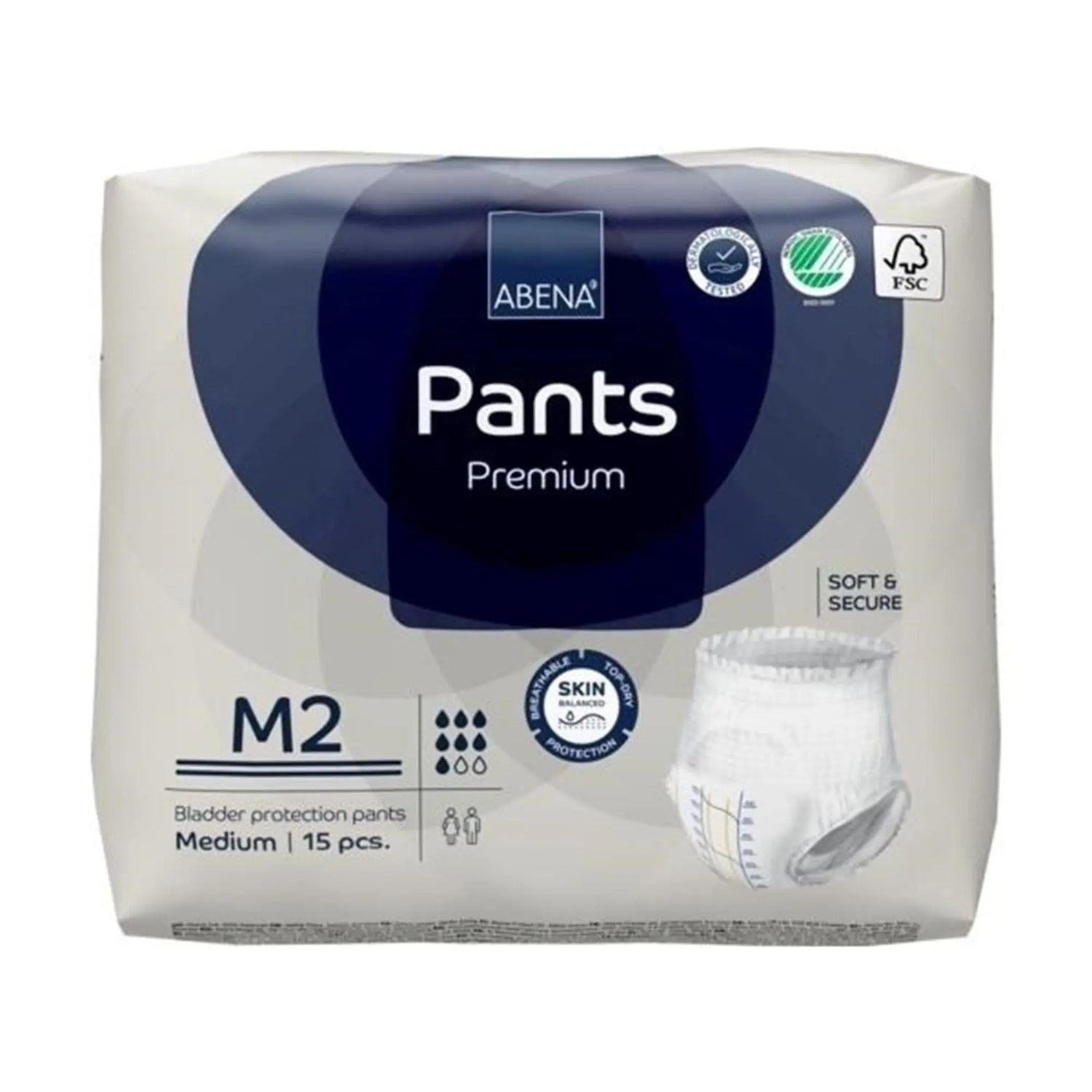 Abena® Premium Pants M2 Incontinence Brief, Medium Abena® Premium Pants M2