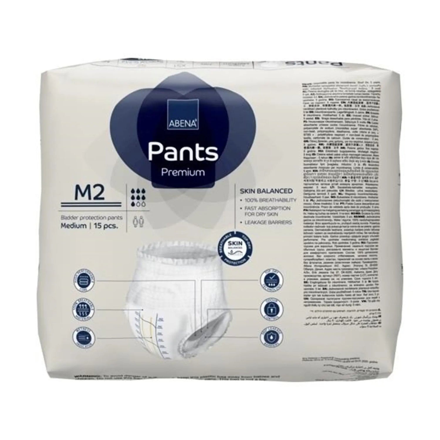Abena® Premium Pants M2 Incontinence Brief, Medium Abena® Premium Pants M2