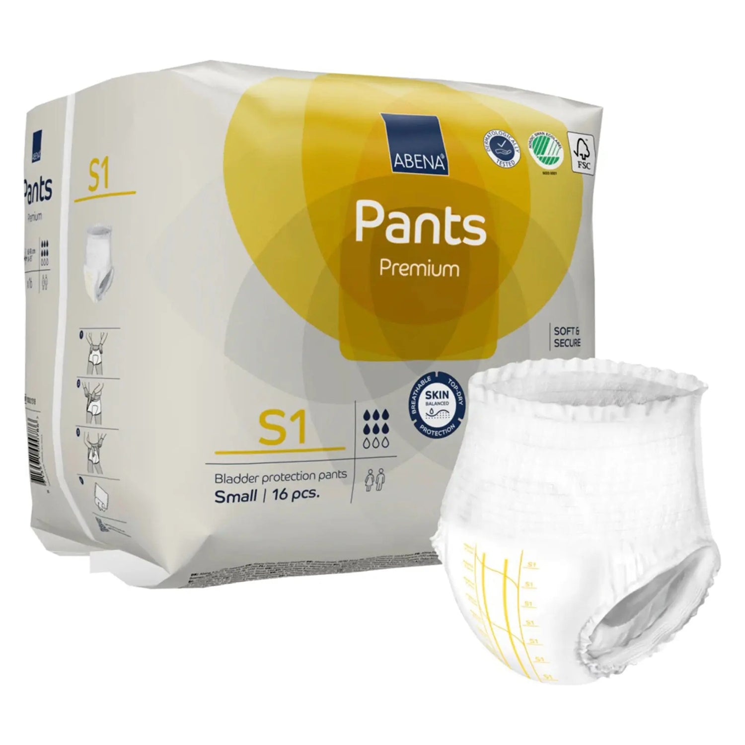 Abena® Premium Pants S2 Incontinence Brief, Small Abena® Premium Pants S2