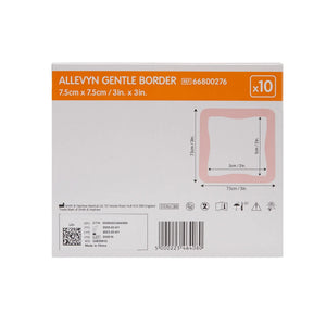 Allevyn Gentle Border Silicone Foam Dressing, 3 x 3 Inch Allevyn Gentle Border