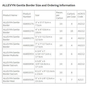 Allevyn Gentle Border Silicone Foam Dressing, 3 x 3 Inch Allevyn Gentle Border