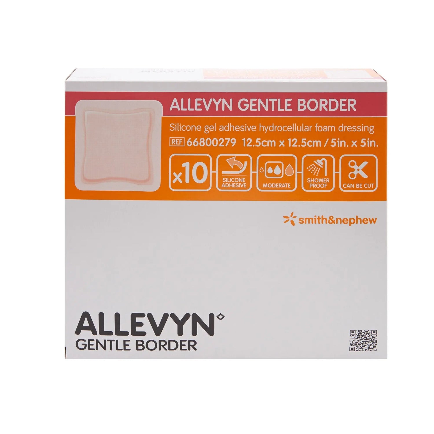 Allevyn Gentle Border Silicone Foam Dressing, 5 x 5 Inch Allevyn Gentle Border