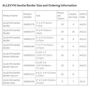 Allevyn Gentle Border Silicone Foam Dressing, 5 x 5 Inch Allevyn Gentle Border