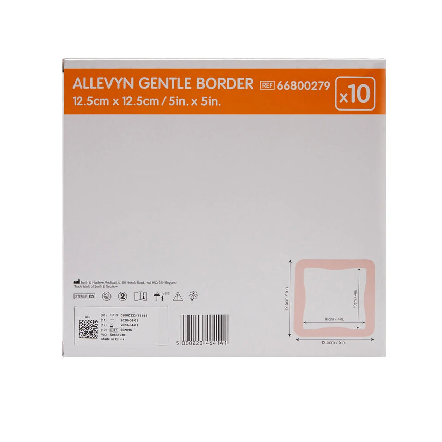 Allevyn Gentle Border Silicone Foam Dressing, 5 x 5 Inch Allevyn Gentle Border