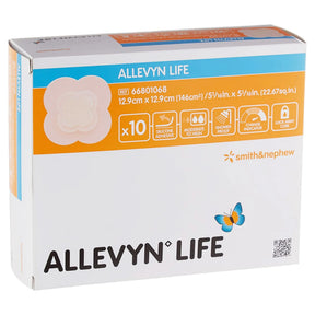 Allevyn Life Silicone Adhesive with Border Silicone Foam Dressing, 5¾ x 5¾ Inch Allevyn Life