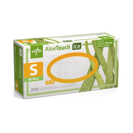 Aloetouch® Ice™ Nitrile Exam Glove, Small, Green Aloetouch® Ice™